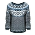 thumbnail image 4 of NMMUED Womens Fair Isle Sweaters Womens Crew Neck Sweater Crewneck Sweater Women Vintage Sweaters for Women Long Sleeve Sweaters for Women Cute Sweaters for Women Winter Sweaters for Women Gray XL, 4 of 4