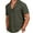 Dark Green, variant on Iceglad Mens Casual Button Down Shirts Short Sleeve Striped Shirts Textured Summer Beach Shirt Khaki L