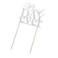 thumbnail image 4 of 1 Pieza Topper de tarta Brillante DAY EVER Suministro De Envoltorio preestablecer De Plata, 4 of 9