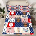 thumbnail image 2 of Erosebridal 3D Baseball Sheet Set Full, Ball Patchwork Bedding Sets Full Size, Modern Sports Player Decor , 4pcs, 2 of 7