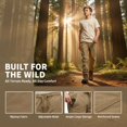 thumbnail image 6 of Boys Uniform Cargo Pants Baggy Chino Pants Joggers, Teen Back to School Trousers,Straight Leg Hiking Pants with Pockets,Elastic Waist Casual Sports Workwear for Kids 5-15 Years, 6 of 8