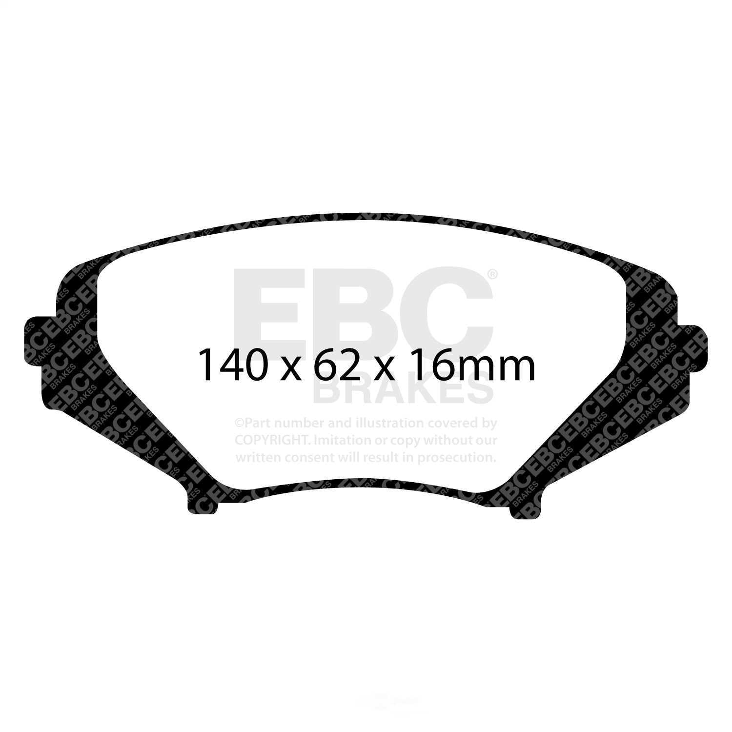 EBC Brakes Yellowstuff 4000 Series Street and Track Brake Pad Set Fits select: 2004-2011 MAZDA RX8