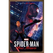 Marvel's Spider-Man: Miles Morales - Pose Wall Poster, 22.375" x 34", Framed