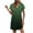 B-Green, variant on NXMZXB Summer Dresses for Women Casual V Neck Solid Color/Tie Dye Gradient Color Printed Short Sleeve T Shirt Dress with Pockets Loose Fit Beach Sundress B-Purple L
