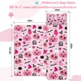 thumbnail image 5 of Halloween Pink Spooky Hearts and Ghosts Toddler Nap Mats for Kids Preschool,60"x20" Sleeping Mat Bag or Kids,Toddler Sleeping Bag,Toddler Nap Mat or Daycare, 5 of 6