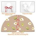 thumbnail image 6 of Kll 30" Christmas Tree Skirt Egg And Avocado Xmas Tree Skirts Mat For New Year Xmas Holiday Party Indoor Outdoor Home Decoration, 6 of 9