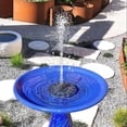 thumbnail image 3 of Bomba de fuente solar de 2,5 W, fuente solar de jardín, panel flotante solar, batería integrada con 6 boquillas, ideal para estanque pequeño, baño, pecera de pájaros, jardín D Rojo Verde Cocina, Decoración y Otros, 3 of 4