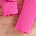 thumbnail image 6 of CPNG Toddler Girls Fashion Suit Set Wear 2 Piece Outfits Mesh Sheer Sleeve Button Blazer and Pants Set with Bow Belt(Hot Pink,4 Years), 6 of 9
