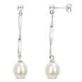 thumbnail image 1 of Miabella Boucles d'Oreilles Pendantes en Argent Sterling pour Femmes avec Perle d'Eau Douce de Culture 9-9,5 mm, 1 of 4