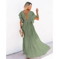 thumbnail image 4 of Babysbule Skirt for Women Plus Size Women's Summer Beach Blouse Button Drawstring Long Skirt Sun Protection Shirt, 4 of 9