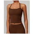 thumbnail image 2 of PISONIC Women 2 Pieces Workout Sets Tank Tops and High Waist Booty Lifting Shorts Gym Sets, 2 of 5
