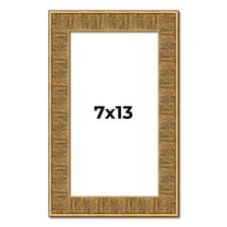 7x13 Frame Black and Gold Distressed Solid Wood Sonoma Picture Frame | 1.625 Inch Moulding Width |