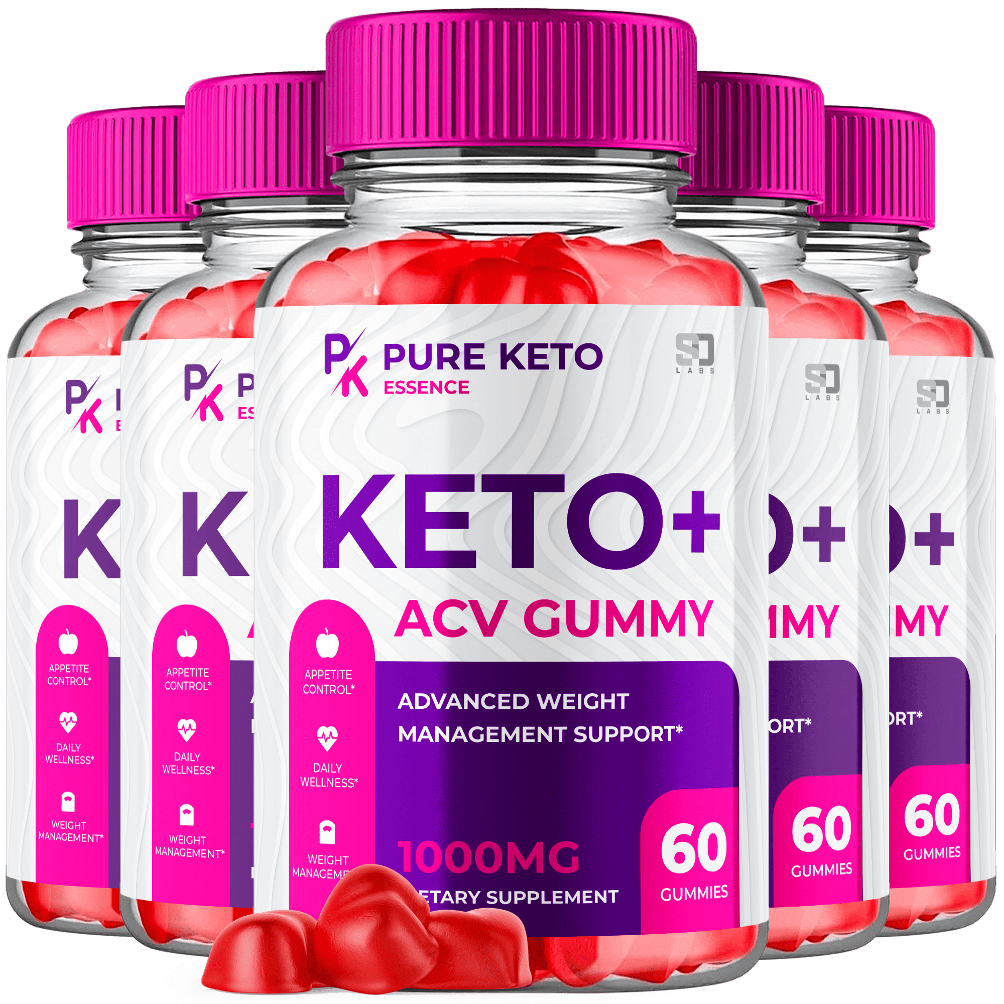 Pure Keto Essence ACV Gummies Maximum Strength Weight Management Supplement 300 Gummies