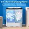 thumbnail image 3 of Dimedeal Portable 22lbs Twin Tub Mini Washing Machine, 13lbs Washer & 9lbs Spinner with Drying Rack&Hangers, 3 of 7
