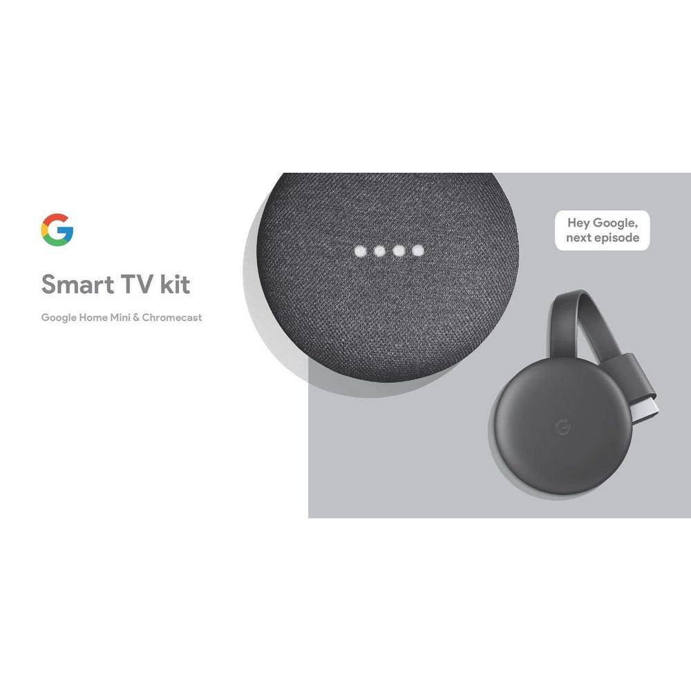 Google Smart TV Kit Google Home Mini and Chromecast, Walmart Exclusive