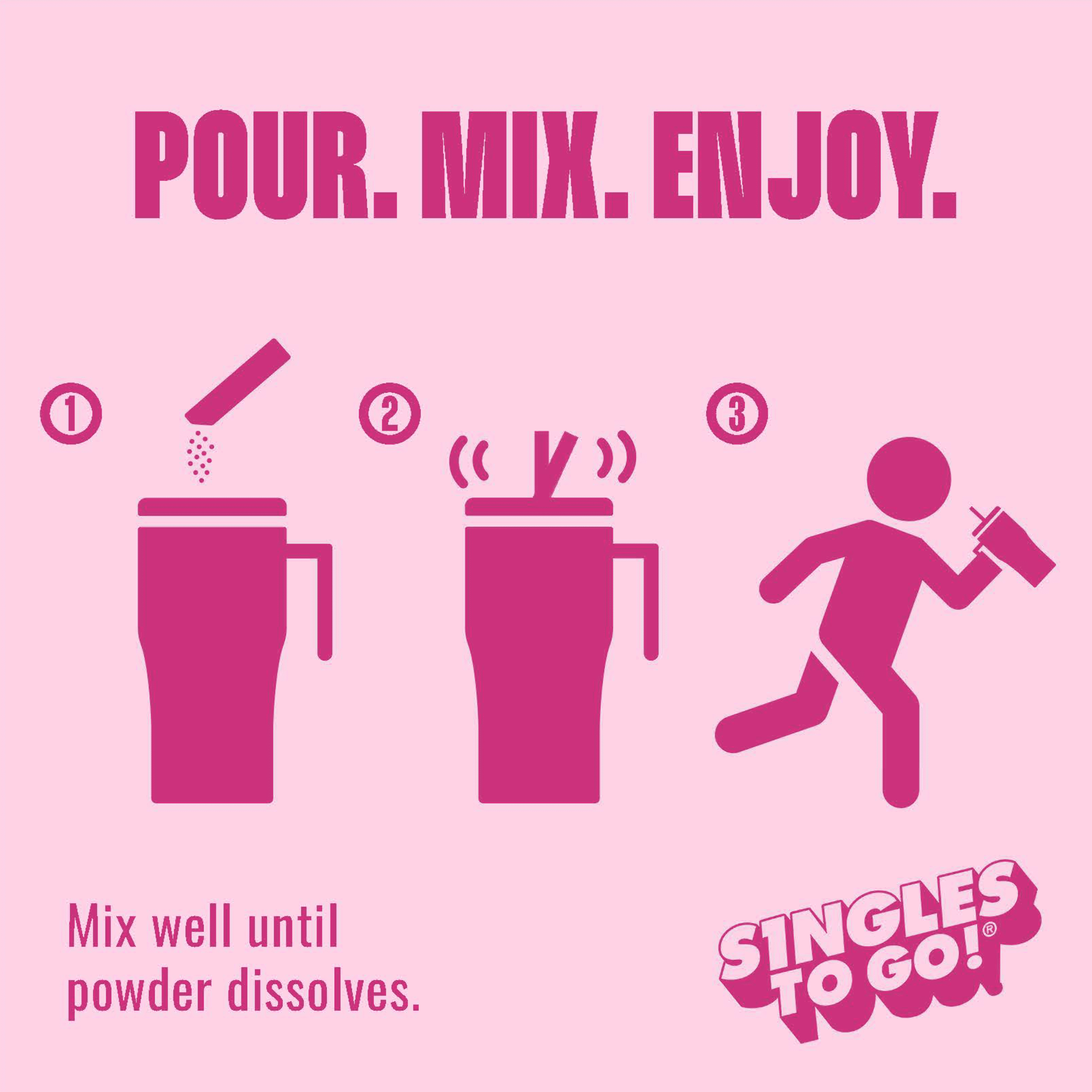 Starburst Zero Sugar Singles-to-Go Powdered Drink Mix All Pink Strawberry 6 Count Packets