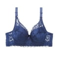 thumbnail image 1 of Eashery Bras for Women Embroidery Floral Lace Balconette Bra Womens Bra Top Blue 100D, 1 of 5