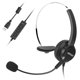 thumbnail image 1 of AGPTEK Centro de llamadas manos libres Cancelación de ruido Auriculares monoaurales con cable Auriculares USB con micrófono para PC Auriculares con micrófono - Cable con enchufe USB Control de volumen, 1 of 1