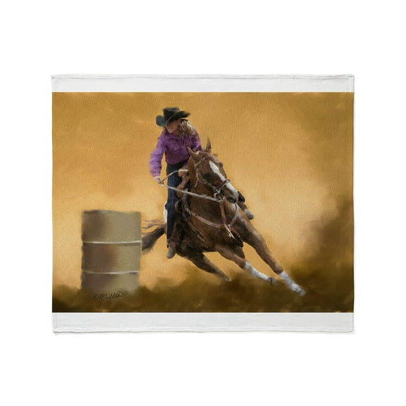 CafePress - Barrel Racing Throw Blanket - Soft Fleece Throw Blanket, 50"x60" for All Ages