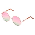 thumbnail image 4 of Gafas de terre Macarena Gafas de montura de muñeca Hexagonales Rosa y verde, 4 of 8