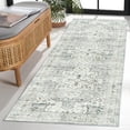 thumbnail image 2 of SAFAVIEH Arizona Gorica Distressed Polyester Machine Washable Runner Rug, Light Grey/Beige, 2'6" x 12', 2 of 10