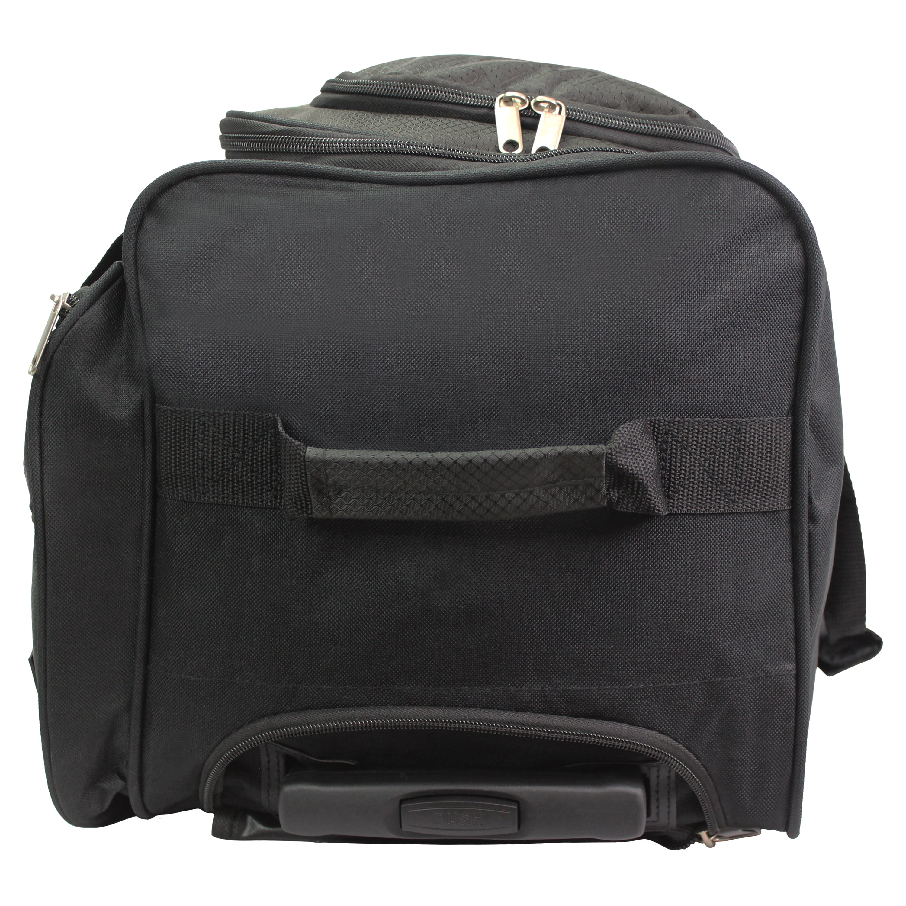Dejuno Unisex 20" Rolling Duffel Bag, Black