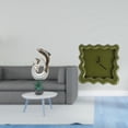 thumbnail image 2 of Estatua Moderna Abstracta De Delfín De Cerámica Y Reloj De Pared Cuadrado, Silencioso Y Preciso, Adorno Para Sala De Estar, Oficina, Chimenea O Mesa De Centro, 2 of 8