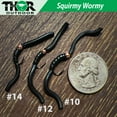thumbnail image 5 of Thor Outdoor 6 Pc Squirmy Wormy Set, Black Size #10 - Barbless Wet Worm Fly Fishing Flies for Trout, Panfish, Bass, 5 of 7