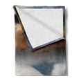 thumbnail image 2 of Nature Soft Flannel Fleece Throw Blanket, Sunrise over Mountains in Hazy Foggy Sky Italian High Peaks Refreshing Landscape, Cozy Plush for Indoor and Outdoor Use, 50" x 70", Multicolor, by Ambesonne, 2 of 5