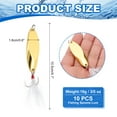thumbnail image 2 of Uxcell 10Pcs 3/5 oz Metal Fishing Spoons Fishing Lures Casting Spoon Gold Tone, 2 of 5