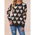 thumbnail image 2 of Women Long Sleeve Sweater Autumn Crew Neck Dressy Casual Soft Knit Pullover Tops Trendy Black L, 2 of 5
