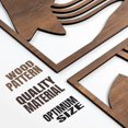 thumbnail image 6 of Modern Wooden Wall Sculptures - Set of 3 - Home Decor Accent - Large Wall Art for Living Room, Bedroom, Office - Easy Installation (Walnut, Large - Abstract Shapes), 6 of 8