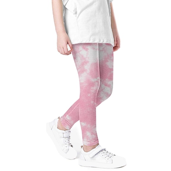 ATOGUTA Girls' Leggings Tie-Dyed Stretchy Soft Kids Summer Leggings for Active Wear 3-7 Years