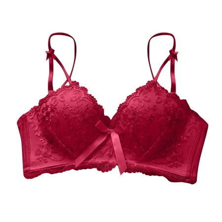 

Women Lace Lingerie Sexy Embroidery Push Up No-Steel Ring Sexy Lace Bra Chemise Lingeries Sleepwear