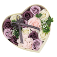 thumbnail image 2 of Injueey Caja de regalo con forma de corazón, caja de regalo con flores, organizador de decoración de papel para festival de cumpleaños, azul Kits de decoración para fiestas Violeta, 2 of 6