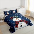 thumbnail image 3 of Homewish Christmas Snowman Bedding Comforter Set,Xmas Tree Red Berry Twin Comforter Sets,Happy New Year Bedding Set For Girl Boys,Super Cozy Room Decor Reversible,2-Piece, 3 of 8