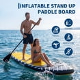 thumbnail image 3 of Superior Inflatable Stand Tall Paddle Board, Stable Durable Non-Slip Deck, Supports Up to 400lbs, Oar, Fins, Pump, Seat Included, Perfect for Surfing, Kayaking, Fishing, 3 of 7