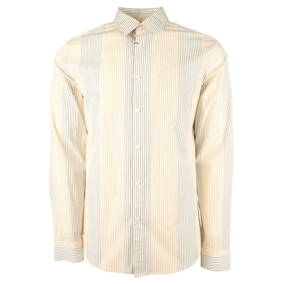 Men's Cotton Blend Stretch Slim Fit Long Sleeve Shirt MGld Large