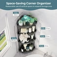 thumbnail image 7 of Corner Shower Caddy Standing - 4 Tier Acrylic Shower Organizer with Soap Holder, Aluminium Corner Shelf Standing for Bathroom, 7 of 7