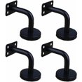 thumbnail image 1 of Paquete de 4 soportes de pasamanos de acero inoxidable para montaje en pared, soportes de barandilla de escalera para barandilla, soportes de pared para barandilla de escalera (hoja plana de 60 x 60 m, 1 of 4