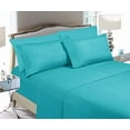 thumbnail image 2 of Celine Linen Holiday Gift 1500 Series Percale Wrinkle and Fade Resistant (6-Piece) Bedding Set, California King, Santorini Teal, 2 of 3