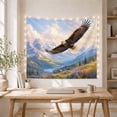 thumbnail image 5 of Bald Eagle Wings with Spread Soaring Scenic Mountain, Mystical Fantasy for Space Lovers, Galaxy Room Decor, Mother'S Day Gift, Tapestry Wall Hanging for Bedroom and Dorm, 5 of 6