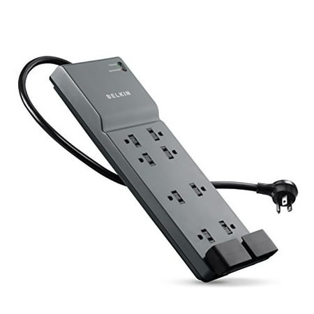 Belkin 8-Outlet Power Strip Surge Protector with 6-Foot Power Cord and Telephone Protection, BE108200-06