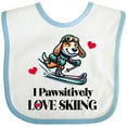 thumbnail image 3 of Inktastic Skiing Beagle Puppy Skier Boys or Girls Baby Bib, 3 of 4