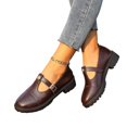 thumbnail image 4 of Willtoo Mary Jane Shoes For Women Platform Non-Slip Classics Round Toe Low Heel Loafers T Strap Comfort Casual Dress Shoes Oxford Dress Work Flat Shoes, 4 of 5
