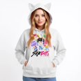 thumbnail image 4 of Pop cazadora para niña Hooded Sweatshirt Women's Cat Ear Hoodie ,Soft Streetwear Pullover ,Cute Long Sleeve Tops for Fall Winter （White）, 4 of 4