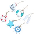 thumbnail image 5 of Voiceine 6pcs Nautical Wall Ornaments Ship Wheel Swimming Ring Beach Coastal Wall Ornaments Nautical Gifts for Office Shop Room Home, 5 of 10
