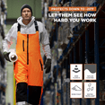 thumbnail image 4 of RefrigiWear HiVis Insulated Softshell Bib Overalls - ANSI Class E, -20°F Comfort, Durable, Water-Repellent, High-Visibility Workwear, 4 of 6