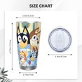 thumbnail image 4 of Johaoi Bluey Print 20oz Tumbler,Travel Coffee Mug Tumbler with Flip Lid Stainless Steel Water Bottle Gifts for Women Men Him Her-Without Straw, 4 of 8