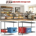 thumbnail image 4 of REIBII 55"W Wire Shelving 5 Tier Adjustable Metal Storage Shelves for Garage Pantry Kitchen, 17.7"D x 70.9"H,3200LBS, 4 of 8